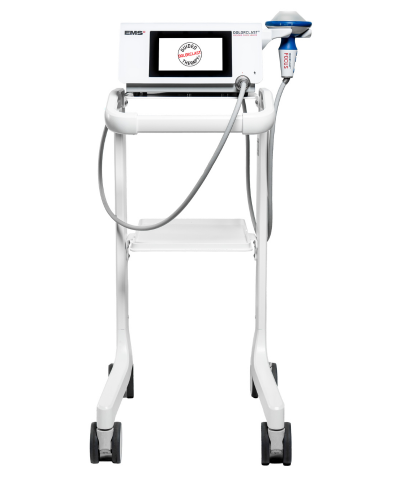 dolorclast focused shock waves device and cart